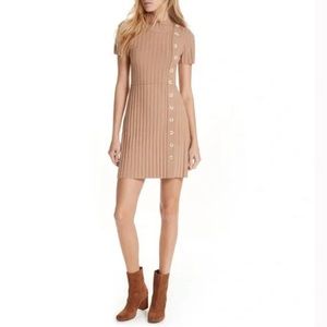 Free People Lotti Ribbed Knit Midi Button Dress In Camel Women’s